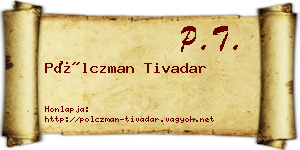 Pölczman Tivadar névjegykártya